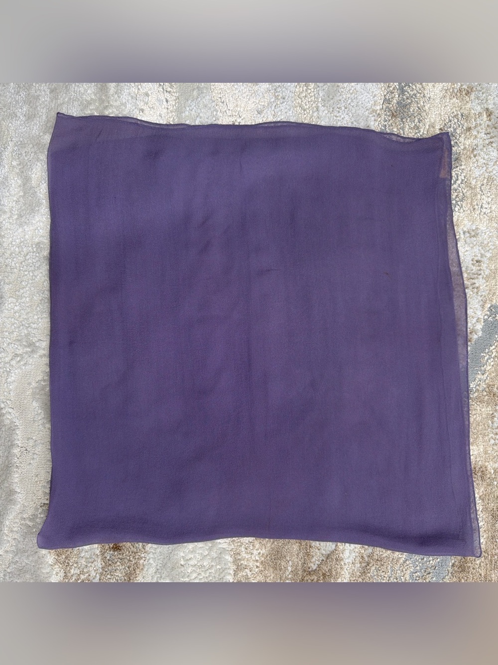 Elegant Purple Lightweight Silk Women's Scarf
